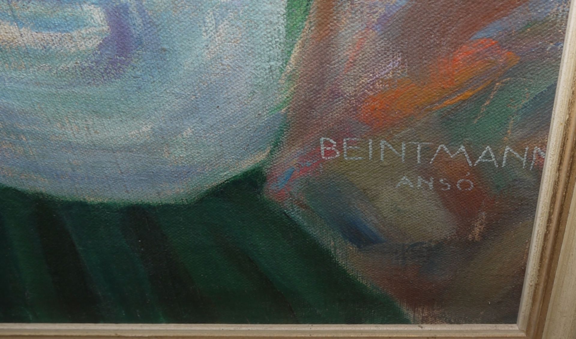 Wilhelm Beintmann, "Ansó", oil painting c. 1910/20, in the original frame - Image 2 of 3