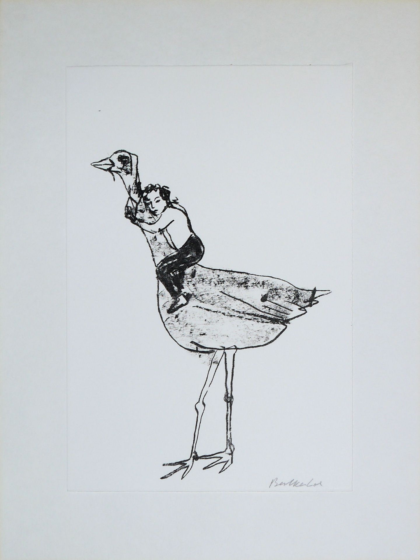 Stephan Balkenhol, Motif I-VIII, eight signed lithographs from 1993 - Image 8 of 8