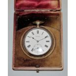 Silver Longines pocket watch with box, Switzerland 1894