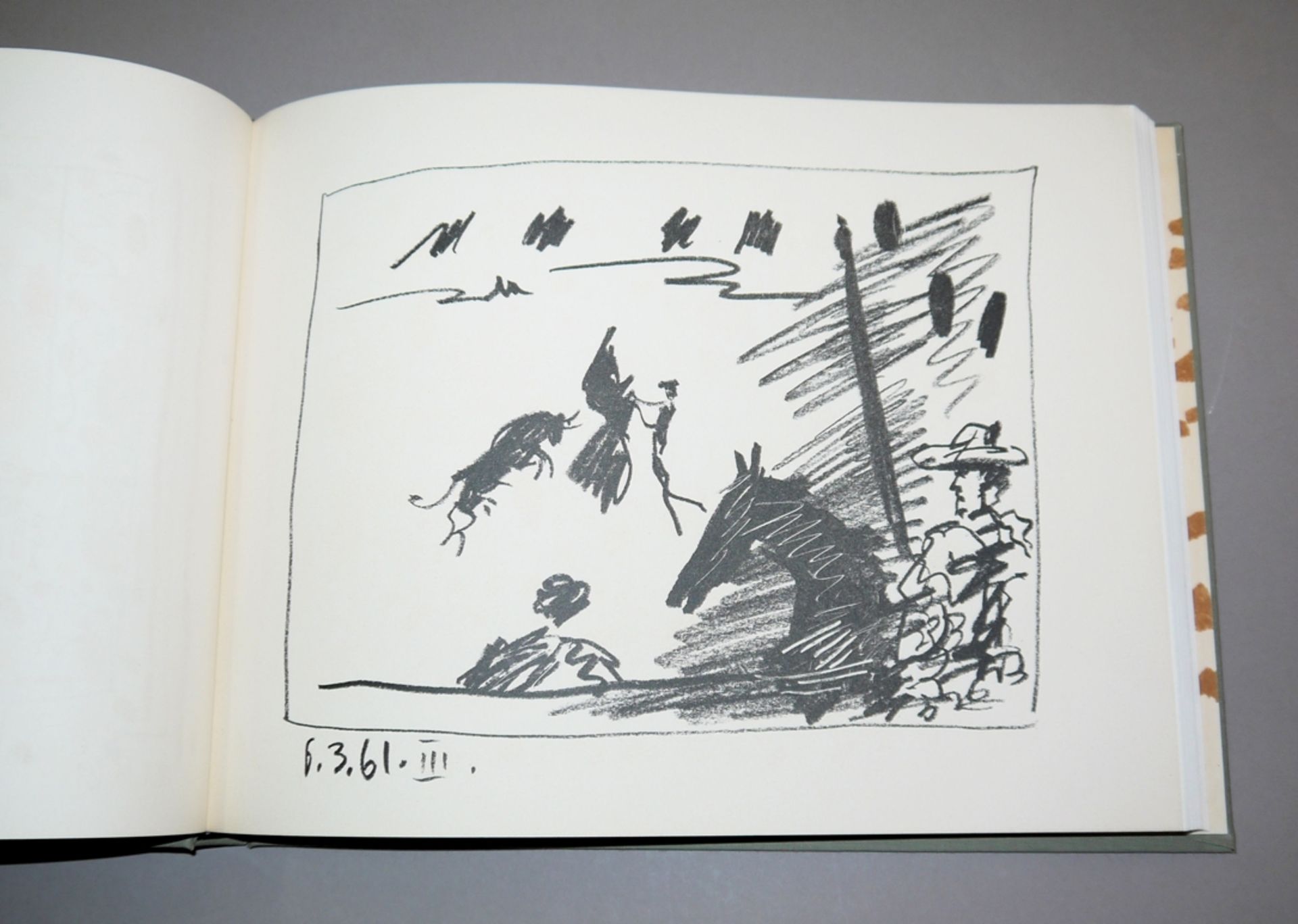Pablo Picasso, "A los Toros" with 2/4 original lithographs: "Le picador"(colour) & Jeu de la cape"  - Image 3 of 3