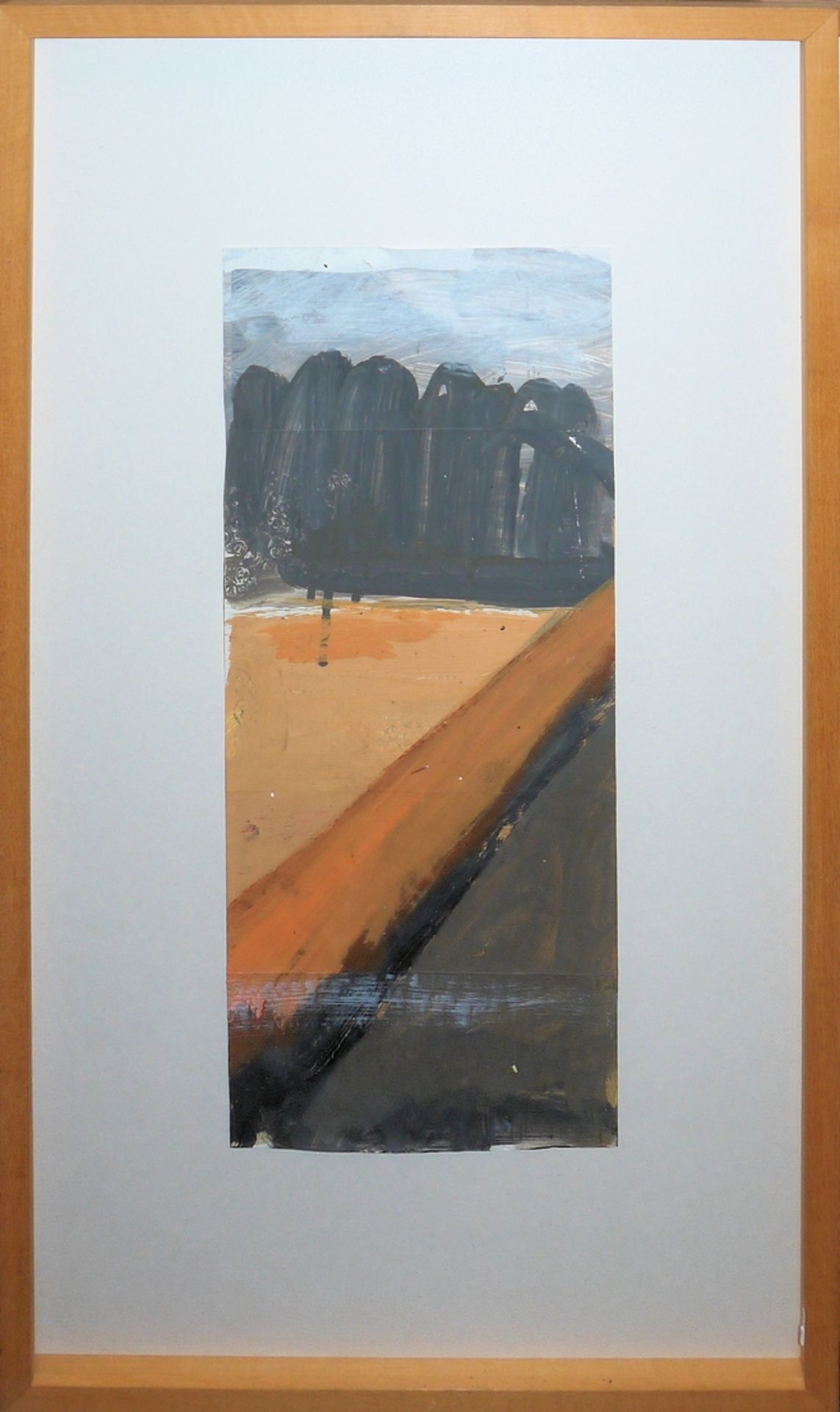 Walter Dahn, Landschaftserinnerung I & II, 2 oil paintings, gallery-framed