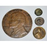 Four coins/medals from antiquity to modern times