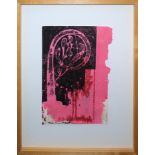 Walter Dahn, Untitled, mixed media on envelope, 1990 gallery-framed