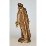 Kurt Schwippert, Young woman in a long robe, bronze sculpture from 1929