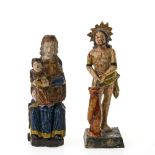 Geißelungschristus und Gottesmutter mit Kind, Oberammergau
