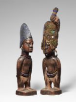 PAIR OF YORUBA MALE TWIN FIGURES , ibeji