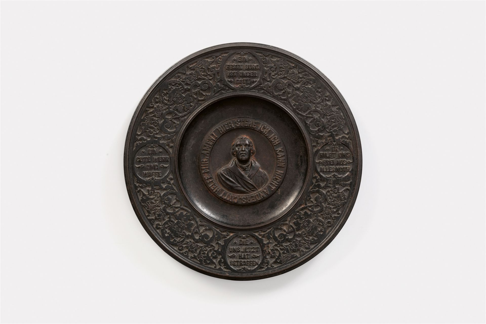 A cast iron plate commemorating Martin Luther