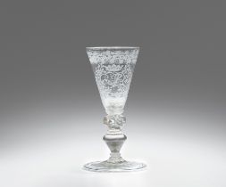 A cut glass friendship goblet