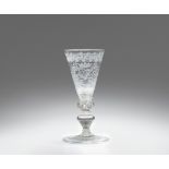 A cut glass friendship goblet