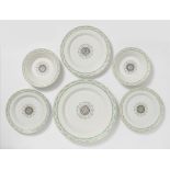 Six Berlin KPM porcelain dishes from a dinner service with a Neoclassical medallion