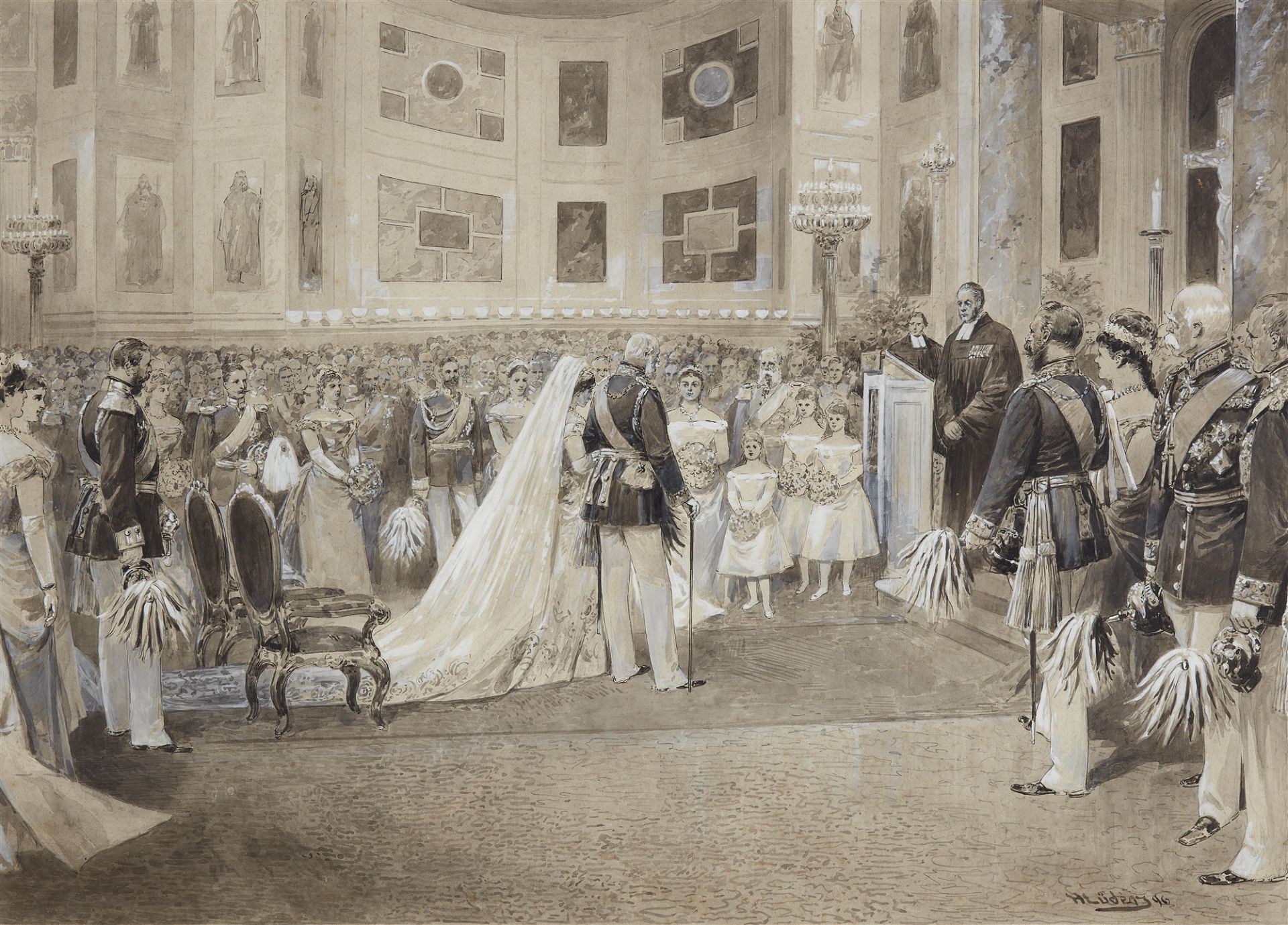 Hermann Lüders, Golden wedding anniversary of Emperor Wilhelm I and Augusta of Saxe-Weimar-Eisenach