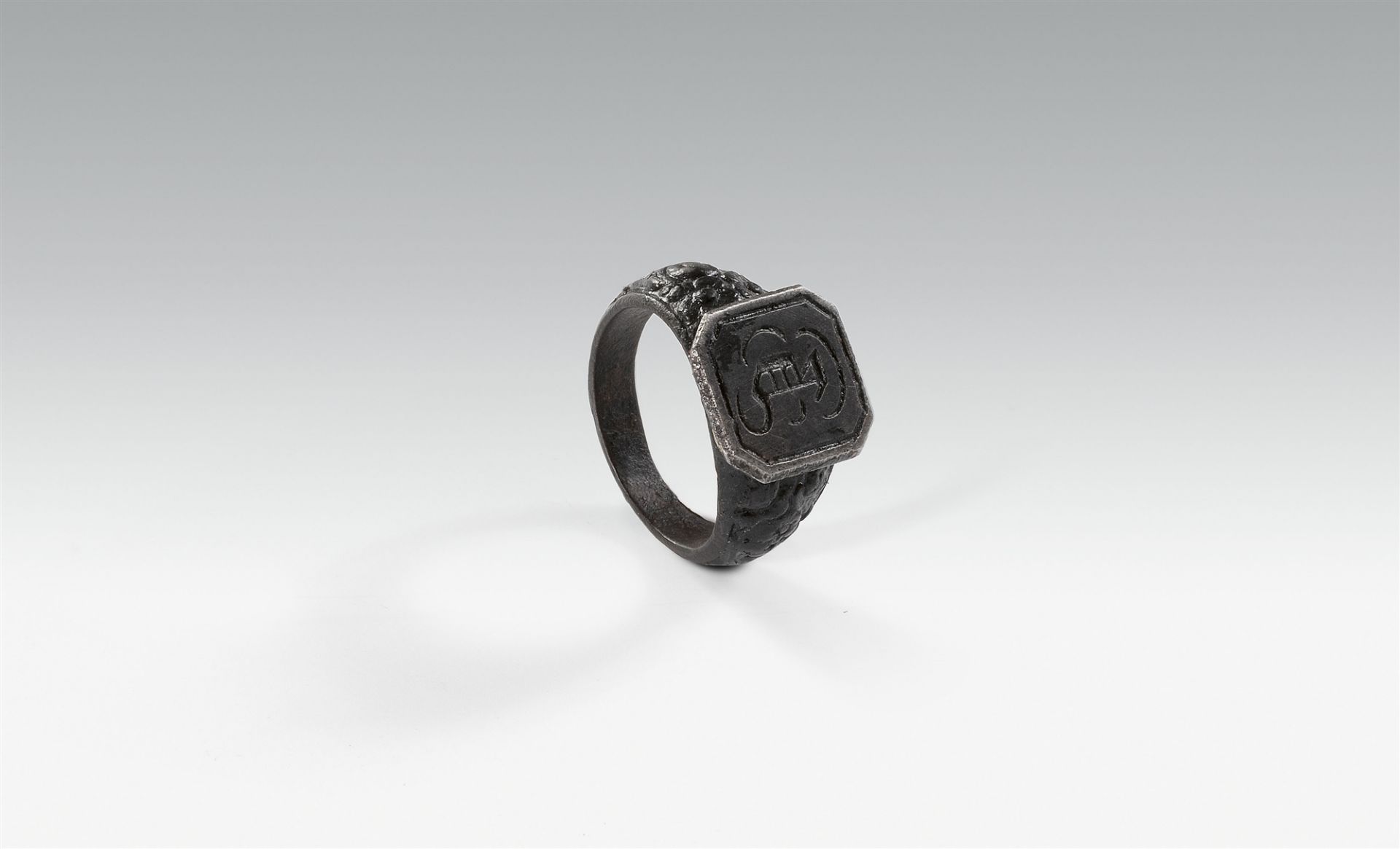 A gentleman's cast iron signet ring