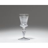 A cut glass goblet with the arms of Imperial Count Friedrich Karl von Schönborn-Buchheim