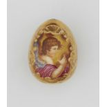 A St. Petersburg porcelain egg with an Archangel