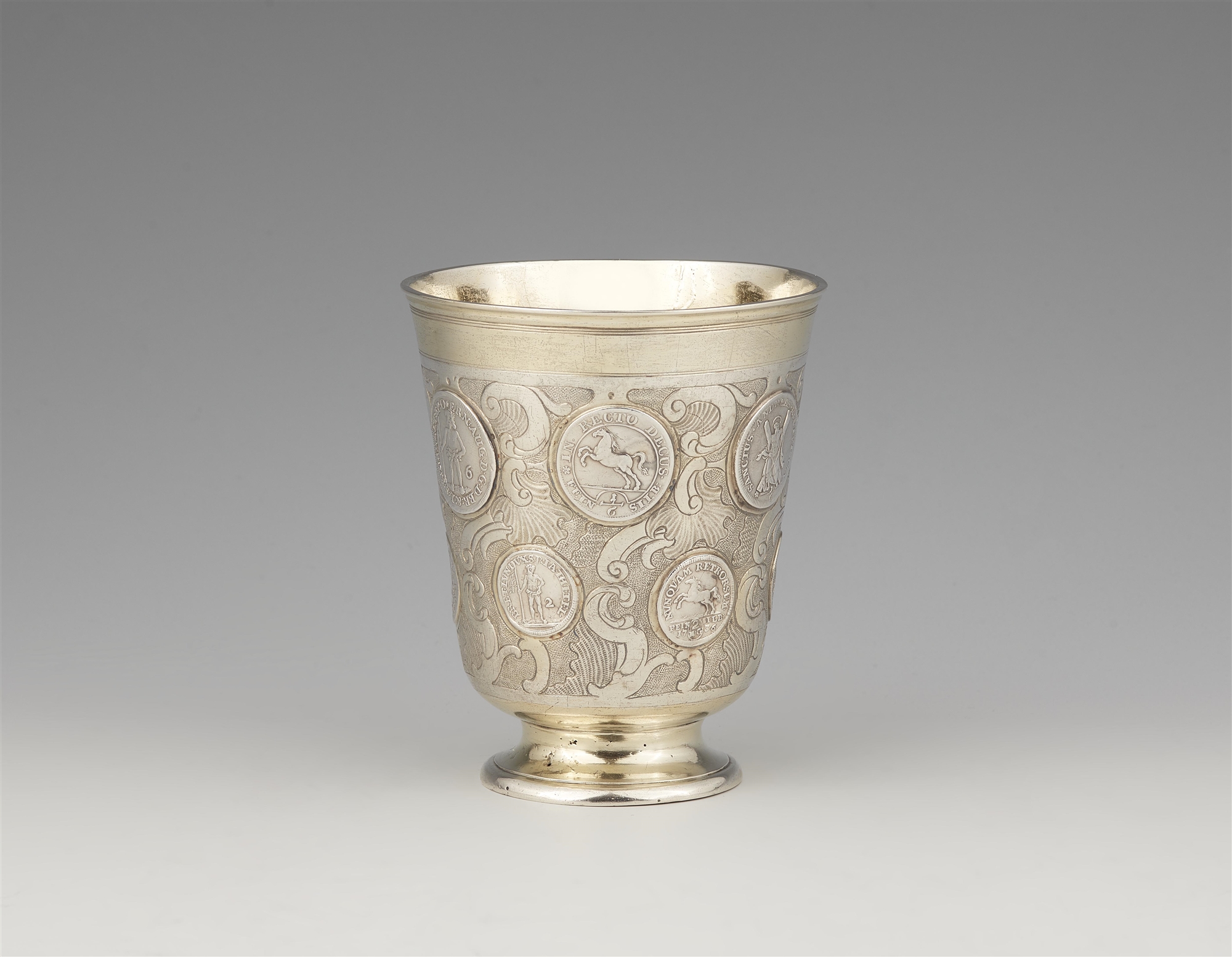 A Berlin silver coin-set beaker - Image 2 of 3