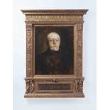 Franz Seraph von Lenbach, Bust portrait of Prince Otto von Bismarck in a richly carved Renaissance-s