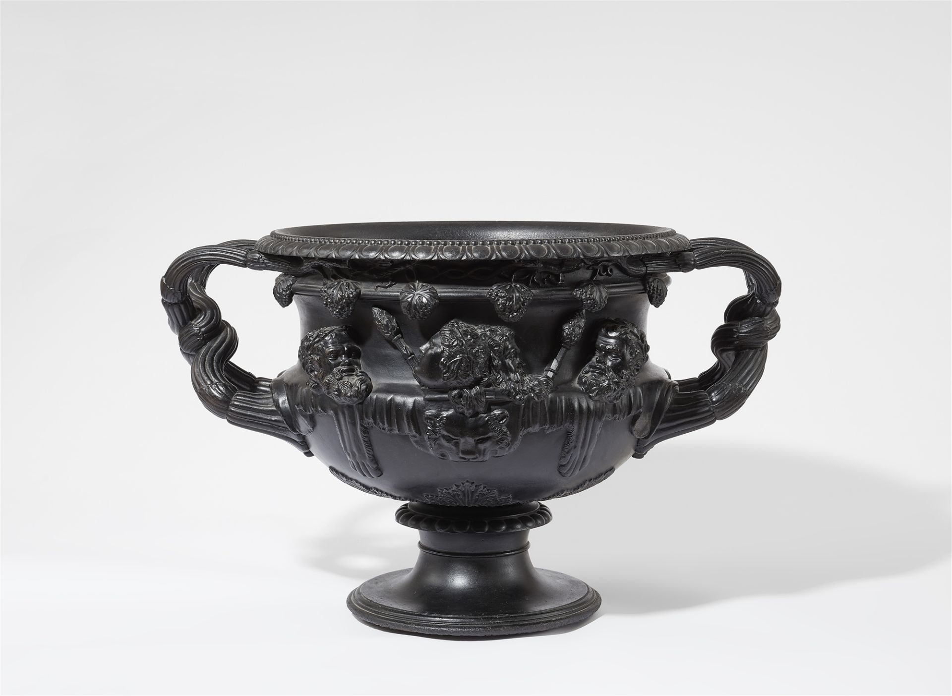 A cast iron model of the Warwick vase