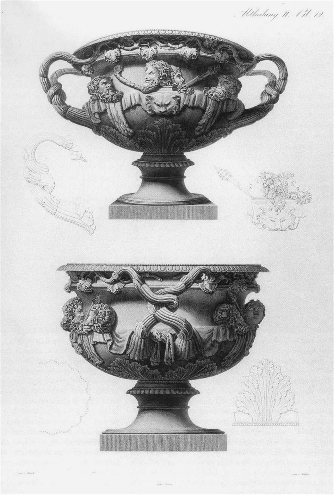 A cast iron model of the Warwick vase - Image 3 of 10