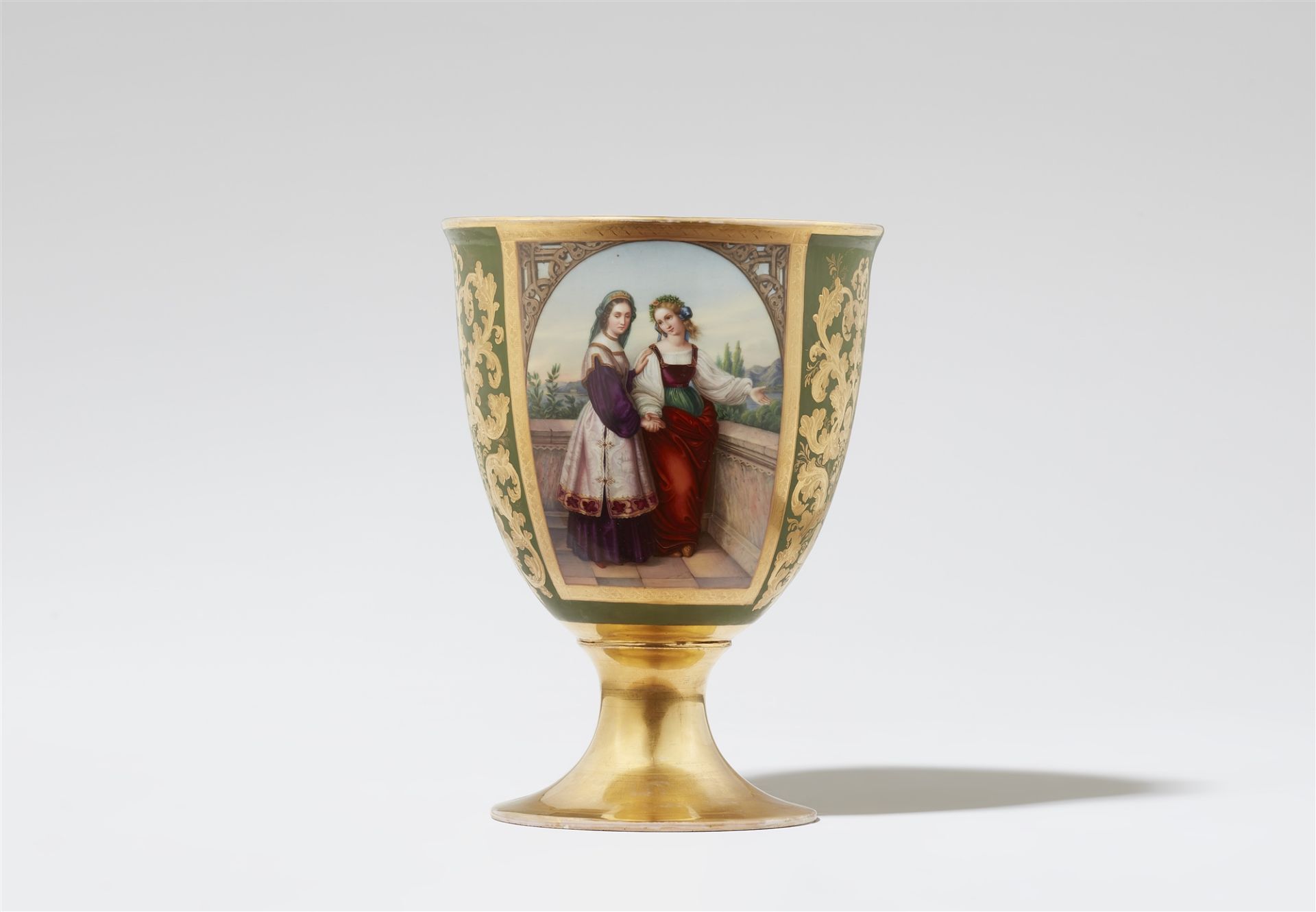 An important Berlin KPM porcelain vase with reproductions of paintings - Image 2 of 3