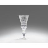 An opulent Silesian cut glass goblet