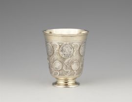 A Berlin silver coin-set beaker