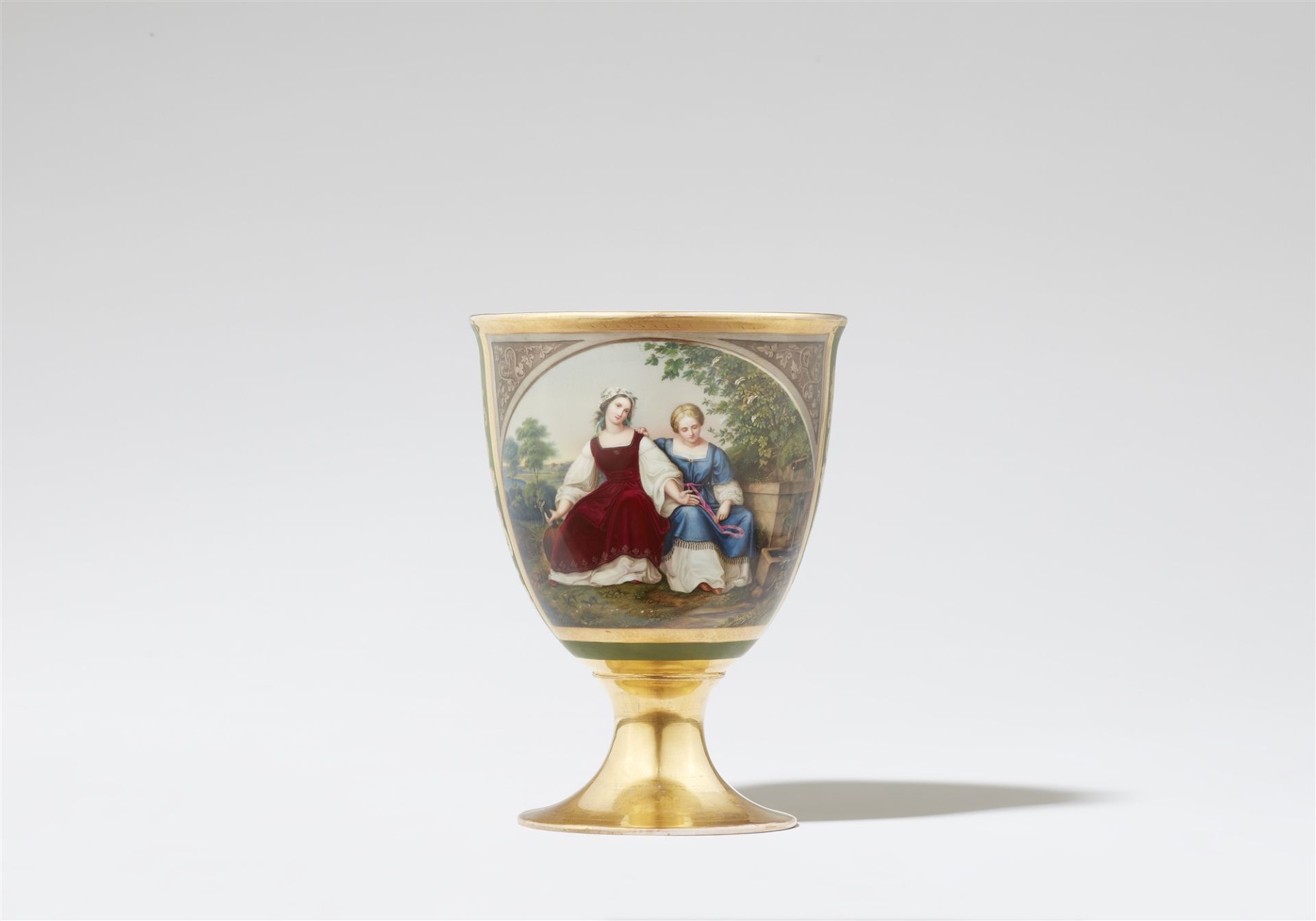 An important Berlin KPM porcelain vase with reproductions of paintings