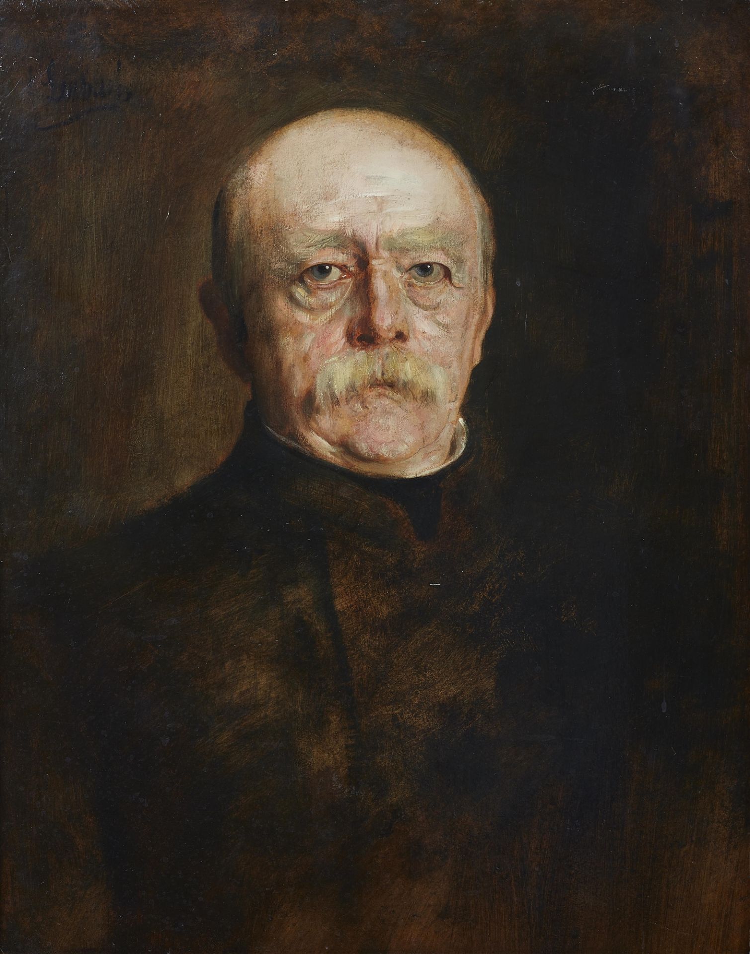 Franz Seraph von Lenbach, Brustbild Otto Fürst von Bismarck in einem reich geschnitzten Rahmen im Re - Bild 2 aus 2