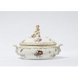 An oval Berlin KPM porcelain tureen and cover from the dinner service for Berlin Palace