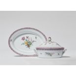A small Berlin KPM neoclassical porcelain tureen and stand