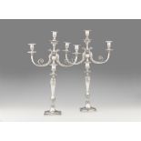 A pair of Neoclassical Berlin silver candelabra