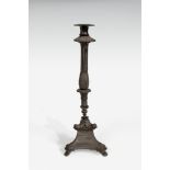 A Prussian cast iron candlestick commemorating Rosina Schlegelmilch