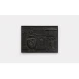 A cast iron New Year's plaque inscribed "1833"