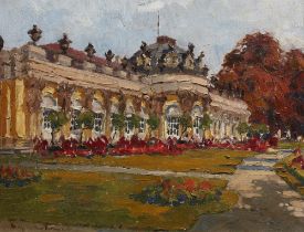 Alexander Rau, Sanssouci Palace with blooming borders