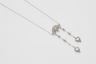 Belle Epoque-Collier Negligé mit Diamanten