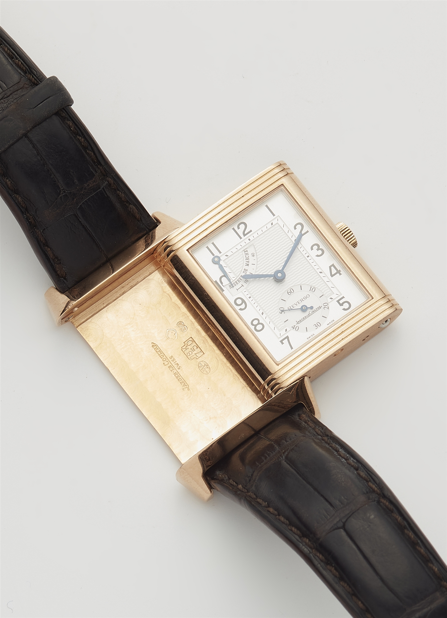 An 18k yellow gold manually wound Jaeger LeCoultre Reverso "Reserve de marche" gentleman´s wristwatc - Image 4 of 6