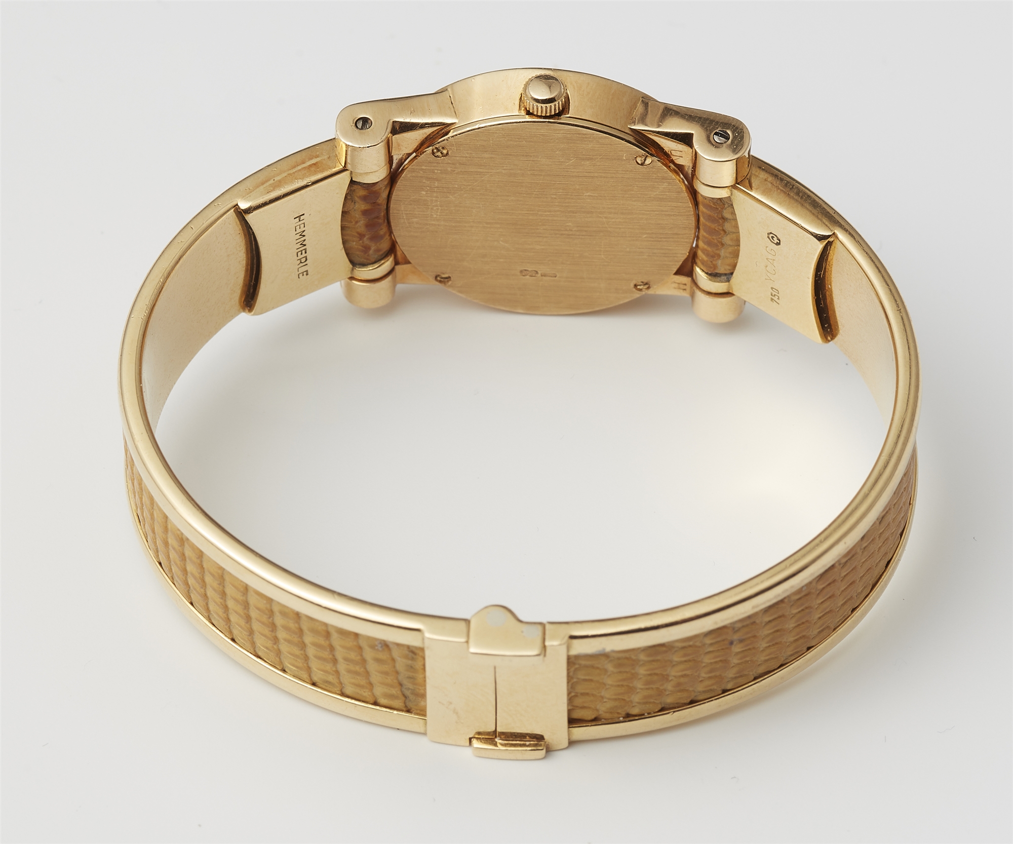 An 18k yellow gold and yellow sapphire Hemmerle ladies' wristwatch. - Image 3 of 4