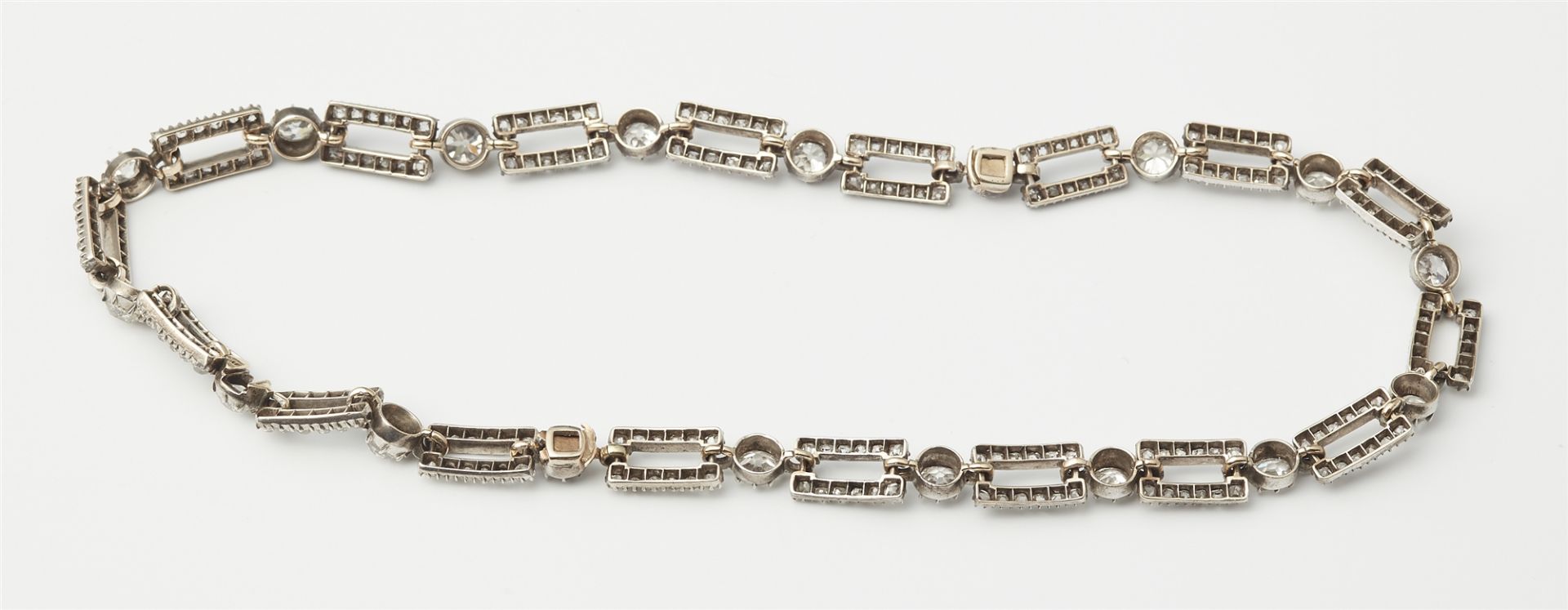 Collier/Paar Armbänder mit Diamanten - Bild 3 aus 3