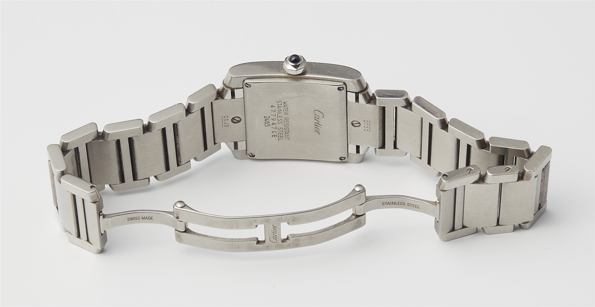 A stainless steel quartz Cartier Tank Française ladies wristwatch. - Image 3 of 3