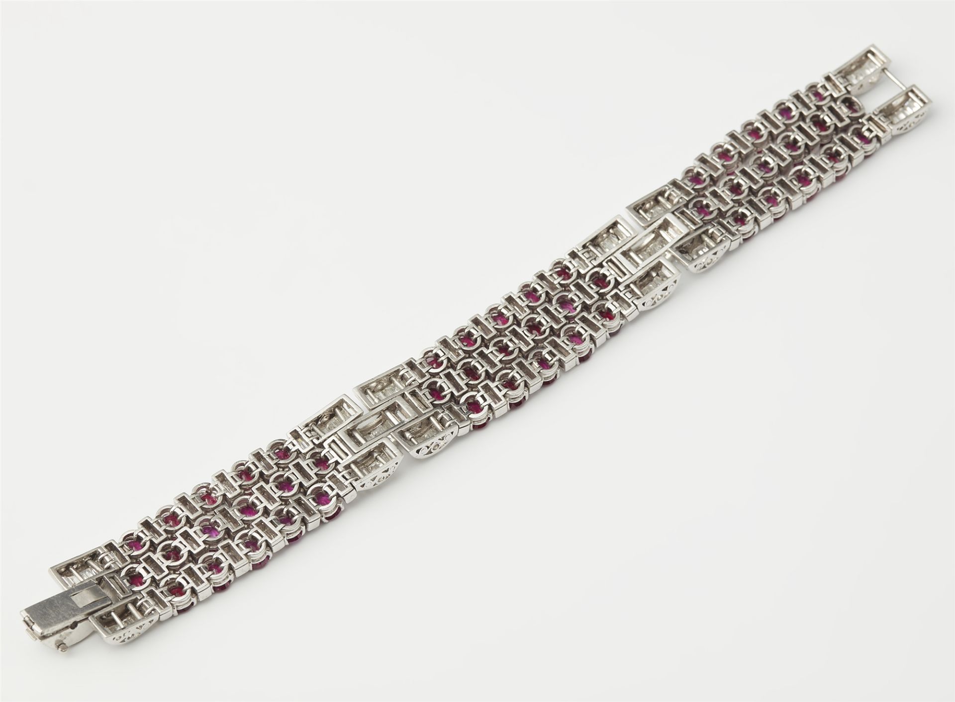Art Déco-Armband mit Rubinen und Diamanten - Bild 3 aus 3