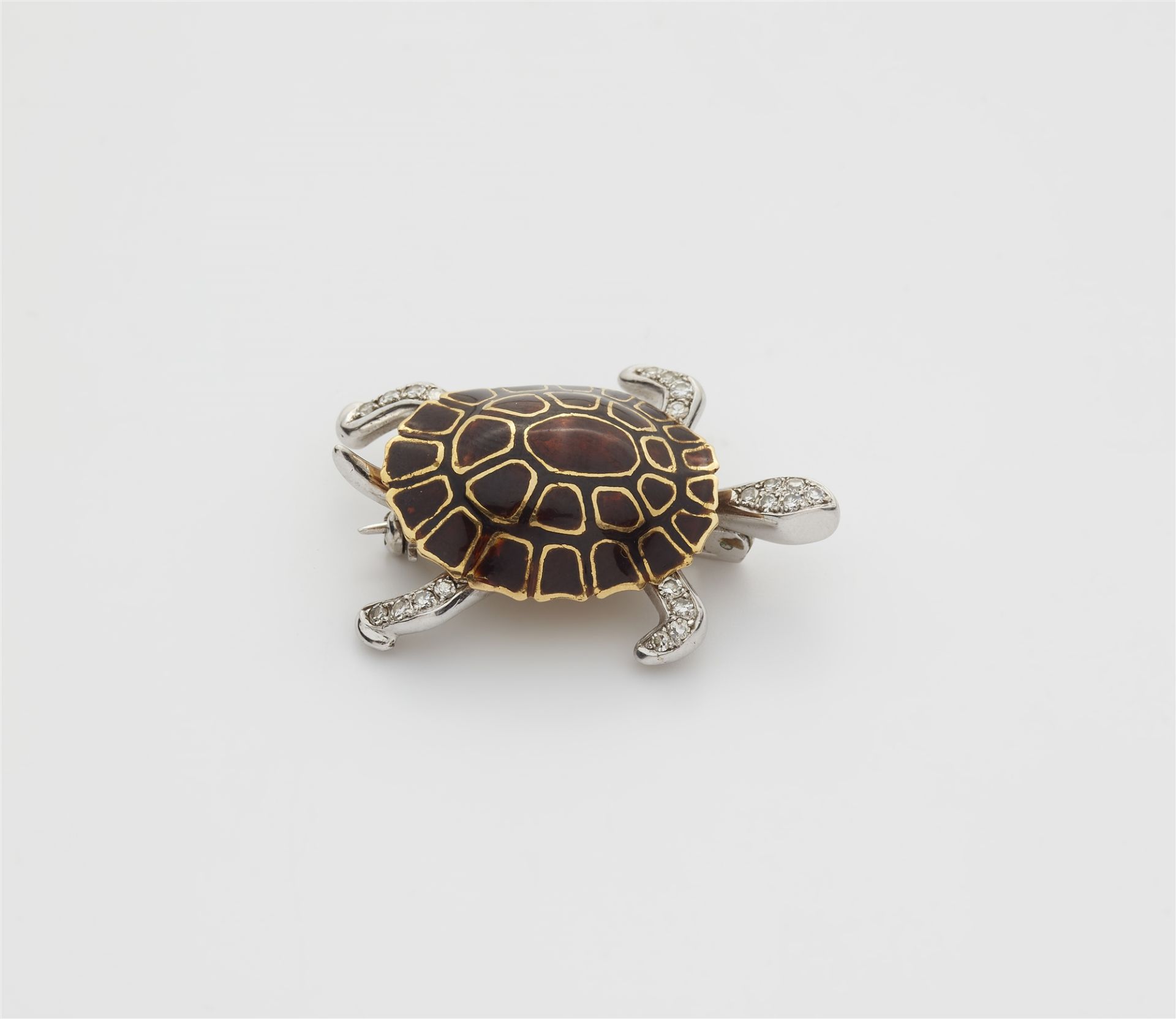Kleine Schildkröten-Brosche - Bild 2 aus 2
