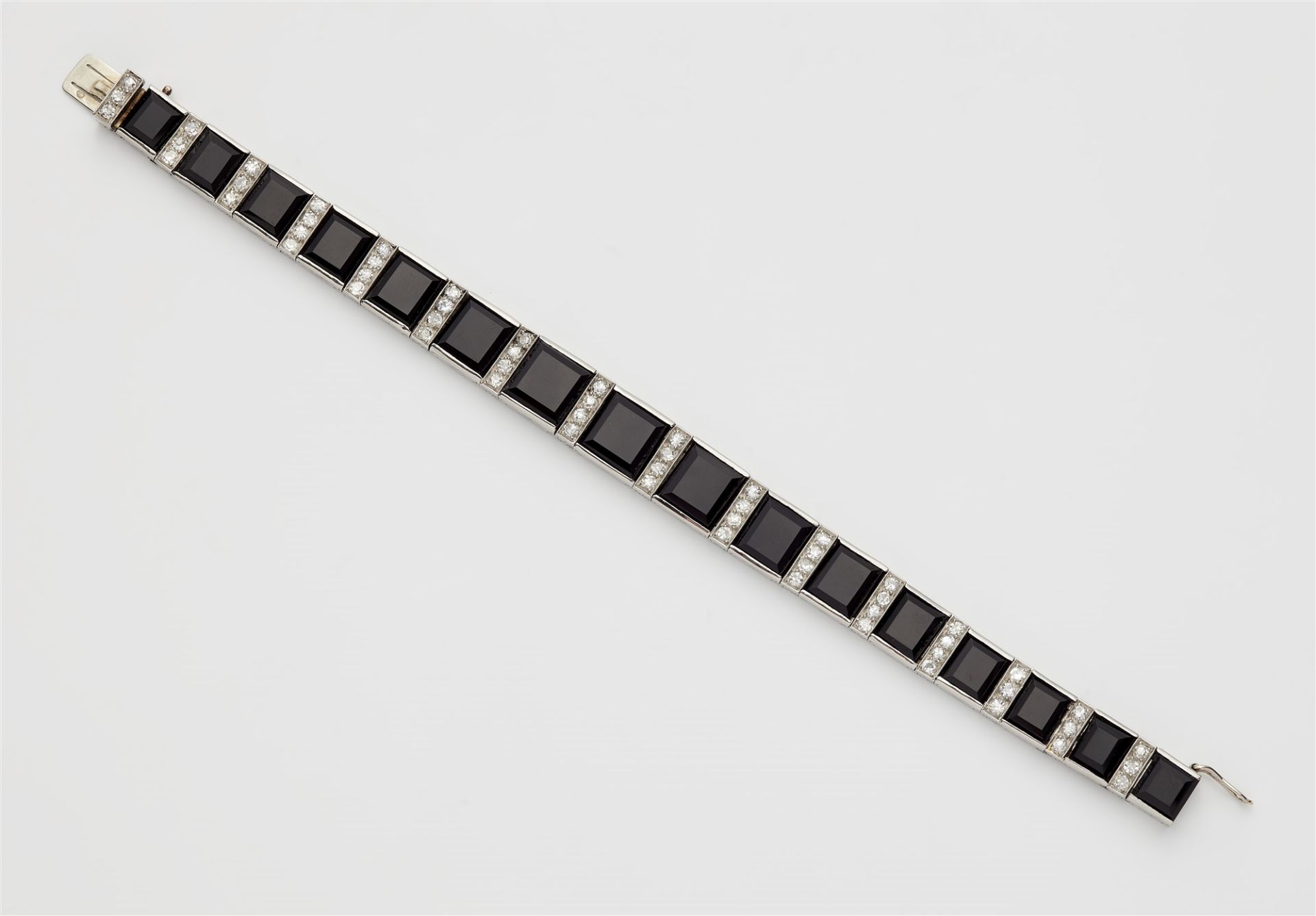 Art Déco-Armband mit Onyx