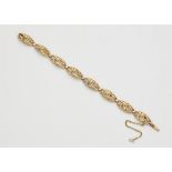 An 18 K gold and diamond Belle Epoque bracelet