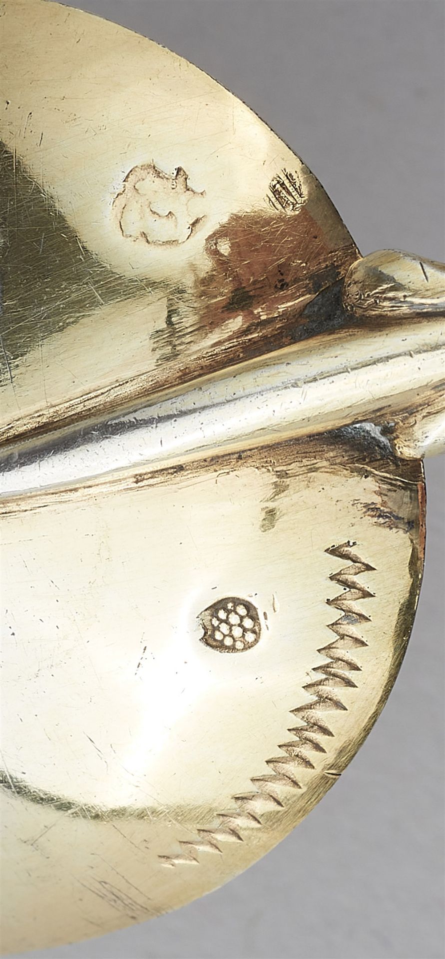 An Augsburg silver gilt spoon with a toothpick - Image 2 of 2