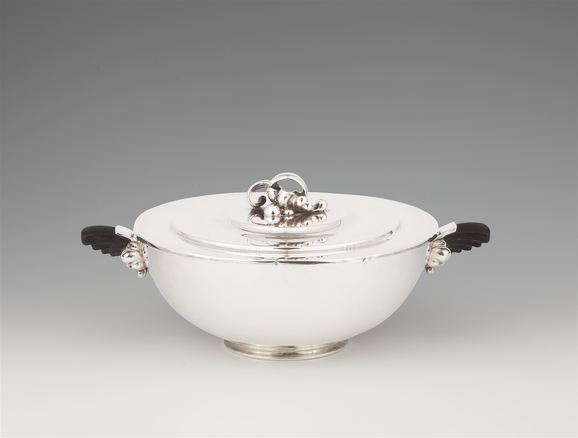 A Copenhagen silver dish and cover, model no. 547