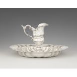 An Augsburg silver basin and ewer