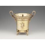 An Empire style silver gilt wine cooler