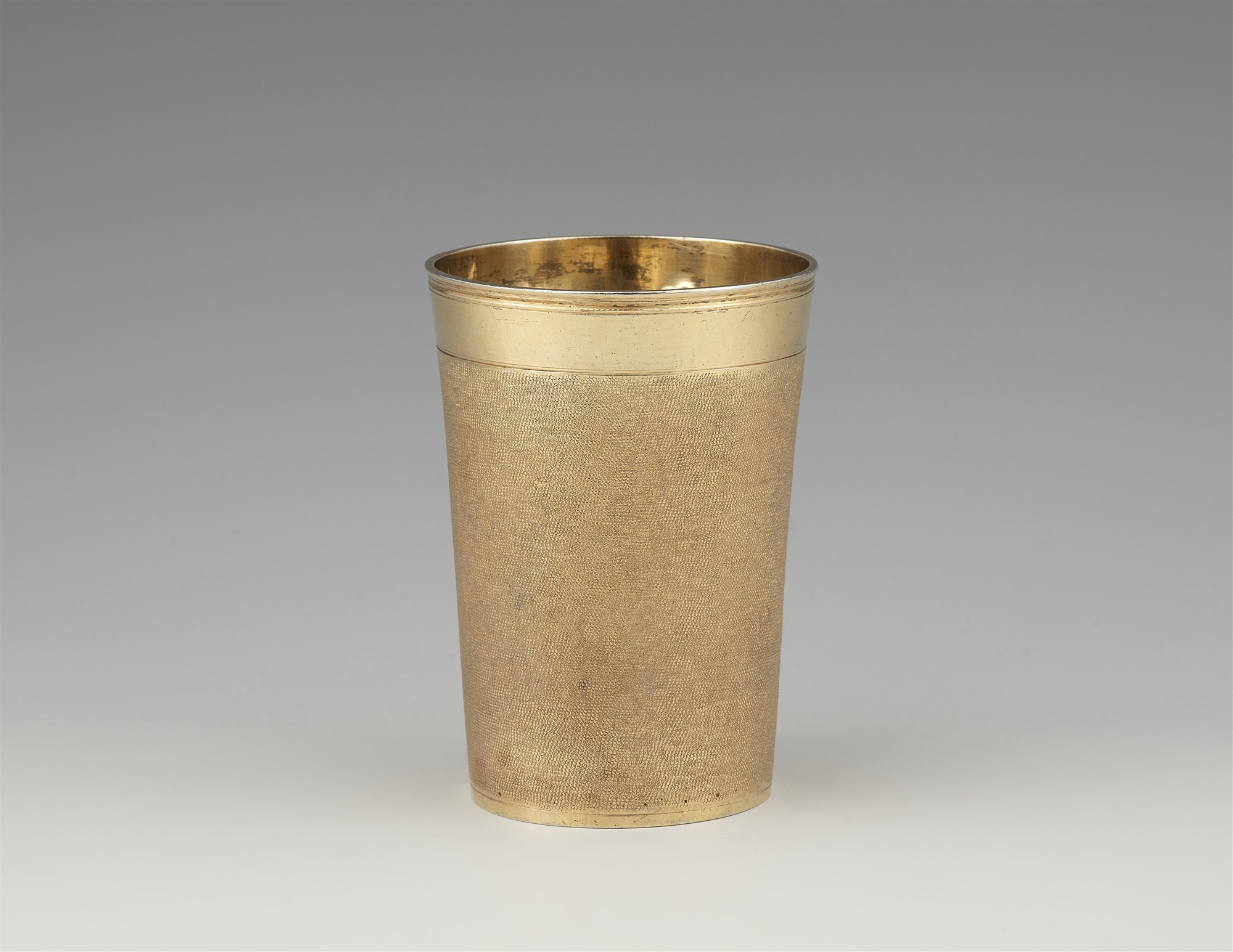 A Nuremberg silver gilt snakeskin beaker