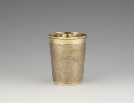An early Augsburg silver gilt snakeskin beaker
