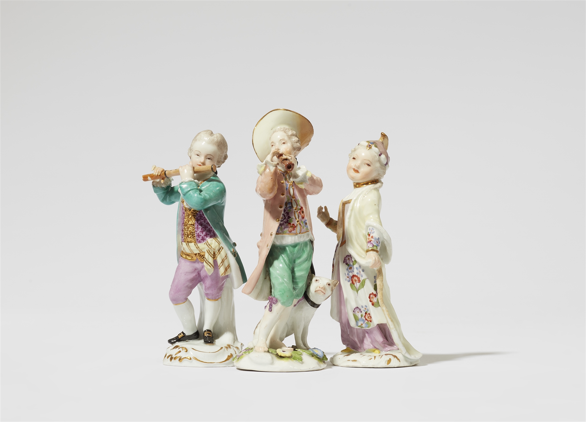 A Meissen porcelain figure of a boy with a flute - Image 2 of 3