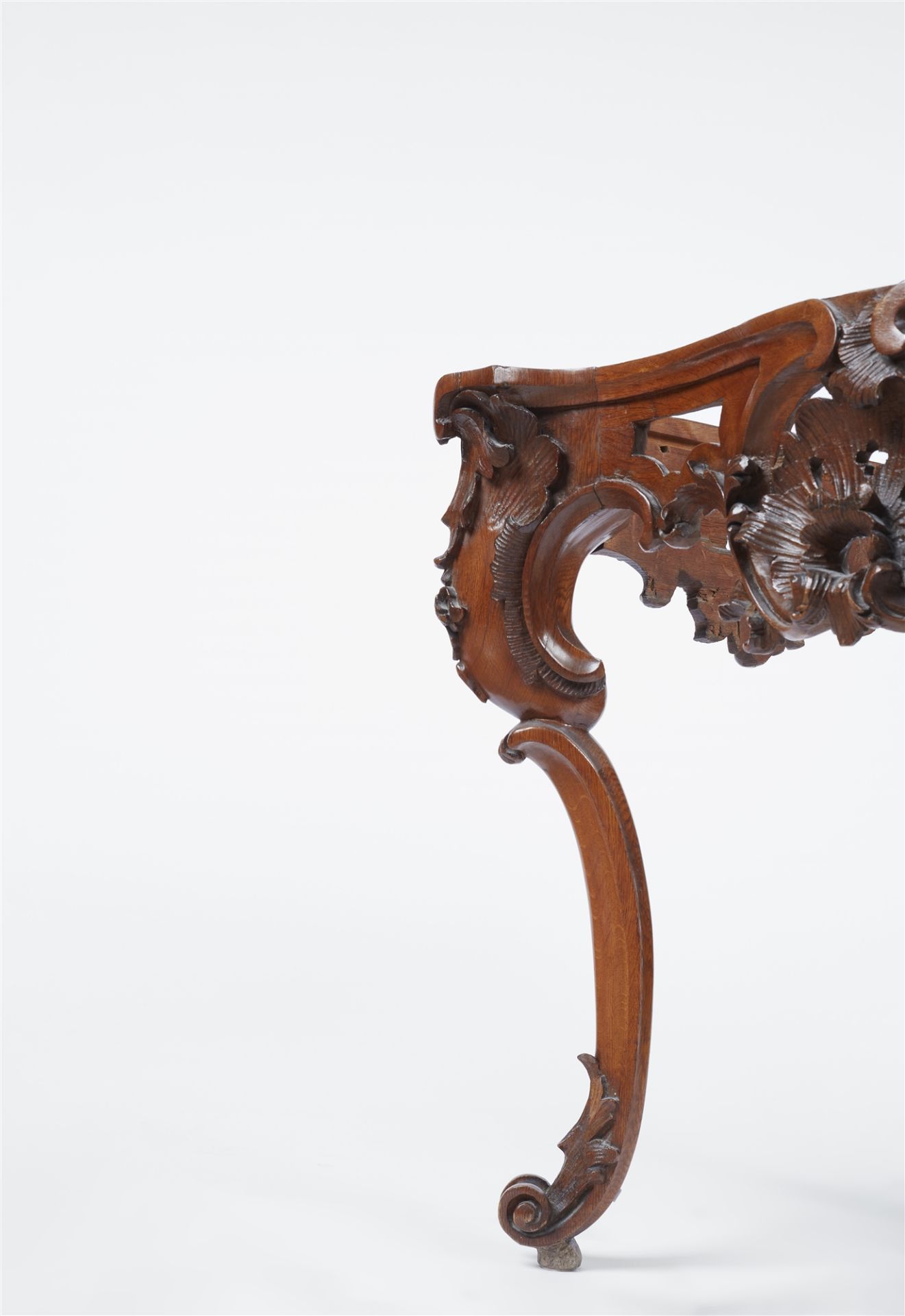 A German carved oak console table - Image 2 of 2